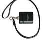 Dolce & Gabbana Black Leather Strap Silver Metal Logo Printed Airpods Case