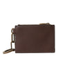 Dolce & Gabbana Brown Leather Zip Logo Keyring Coin Purse Keyring Wallet Mens Wallet