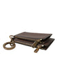 Dolce & Gabbana Brown Leather Zip Logo Keyring Coin Purse Keyring Wallet Mens Wallet