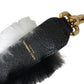 Dolce & Gabbana Black White Lapin Fur Accessory Shoulder Strap