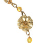 Dolce & Gabbana Crystal Flower Filigree Gold Brass Statement Necklace