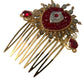 Dolce & Gabbana Gold Brass Crystal Heart Women Hair Comb