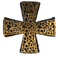 Dolce & Gabbana Black Crystals Embellished Cross Pin Brooch