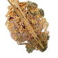 Dolce & Gabbana Gold Brass Floral Crystal Sequined Hair Clip