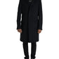 Dolce & Gabbana Black Wool Cashmere Trench Coat Jacket