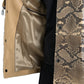 Dolce & Gabbana Beige Exotic Leather Biker Blouson Jacket