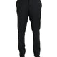 Dolce & Gabbana Black Silk Men Skinny Dress Pants