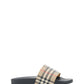 Burberry Brown Rubber Slides Sandals