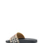 Burberry Brown Rubber Slides Sandals