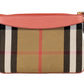 Burberry Peyton House Check Derby Cinnamon Red Grain Leather Pouch Crossbody Bag