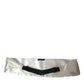 Dolce & Gabbana White Men Wide Waist Silk Belt Cummerbund