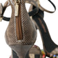 Dolce & Gabbana Brown Exotic Leather Crystal Sandals Shoes