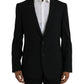 Dolce & Gabbana Black MARTINI Wool Formal 2 Piece Suit