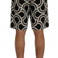 Dolce & Gabbana Chic Black & White Patterned Linen Shorts