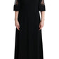 Dolce & Gabbana Elegant Black Floral Maxi Dress