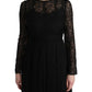 Dolce & Gabbana Elegant Black Sheath Long Sleeve Dress