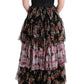 Dolce & Gabbana Elegant Floral Shift Dress in Multicolor Silk Blend