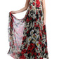 Dolce & Gabbana Floral Maxi Gown with Sunflower Print and Crystals