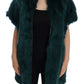 Dolce & Gabbana Green Alpaca Fur Vest Sleeveless Jacket