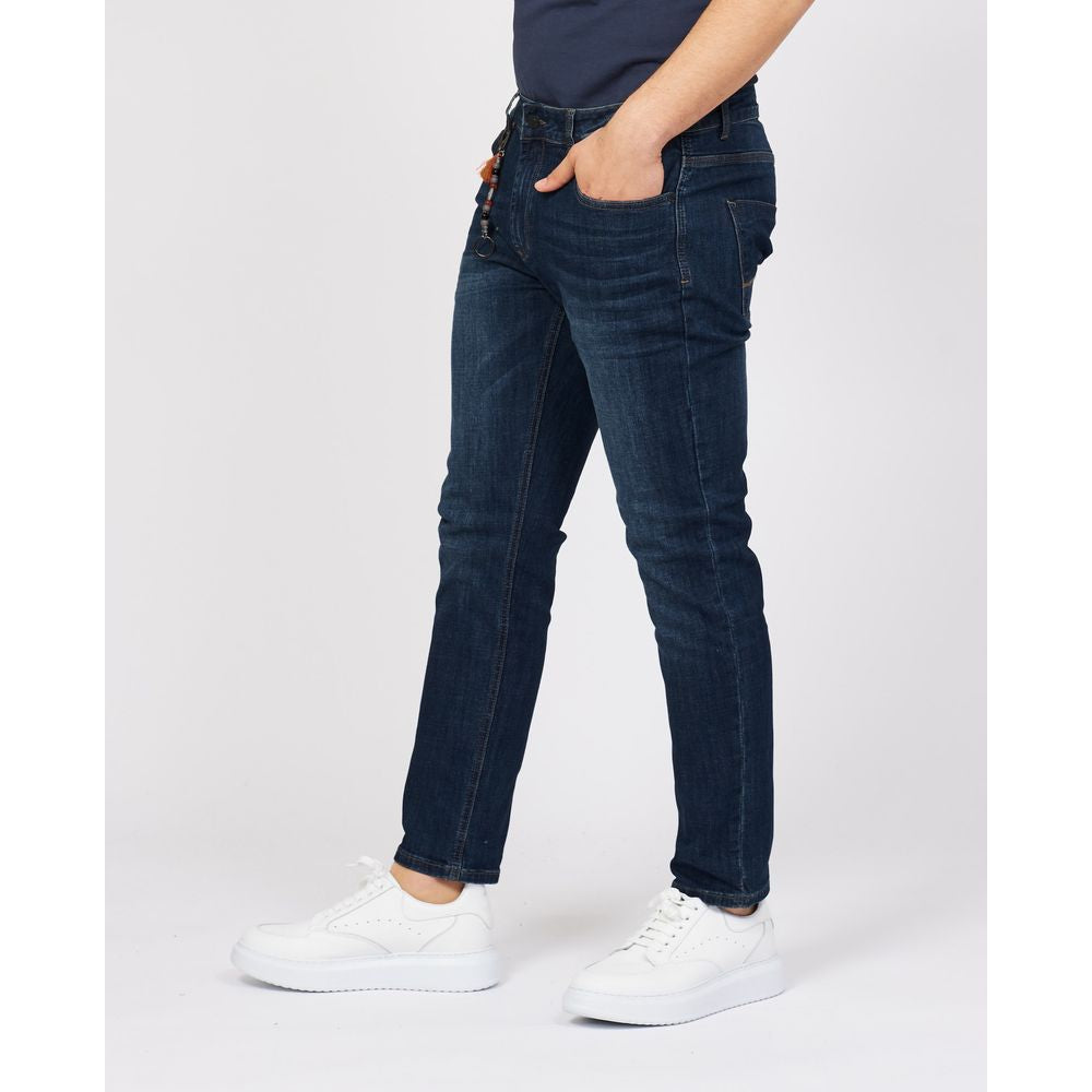 Yes Zee Sleek Blue Cotton Stretch Jeans