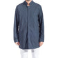 People Of Shibuya Blue Recycled Polyester Men Trench Coat