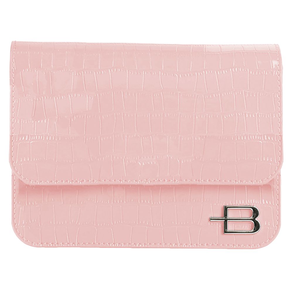 Baldinini Trend Pink Calfskin Women Clutch