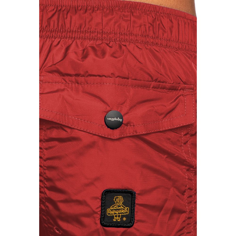 Refrigiwear Red Nylon Men's Swim Short