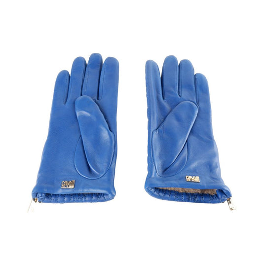 Cavalli Class Blue Lambskin Women's Glove