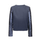 Imperfect Blue Cotton Women Sweater