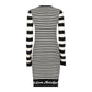 Love Moschino Elegant Striped Knit Dress with Long Sleeves