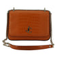 Jimmy Choo Amber Orange Leather Shoulder Bag