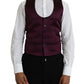 Dolce & Gabbana Maroon Satin Silk Waistcoat Dress Formal Vest