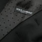 Dolce & Gabbana Black Silk Waistcoat Dress Formal Vest