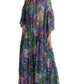 Dolce & Gabbana Multicolor Floral Silk Kaftan Maxi Dress