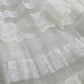 Dolce & Gabbana White Nylon Sheer Tiered Lace Maxi Dress