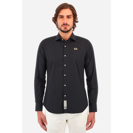 La Martina Blue Cotton Shirt