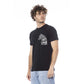 Cavalli Class Black Cotton Men T-Shirt