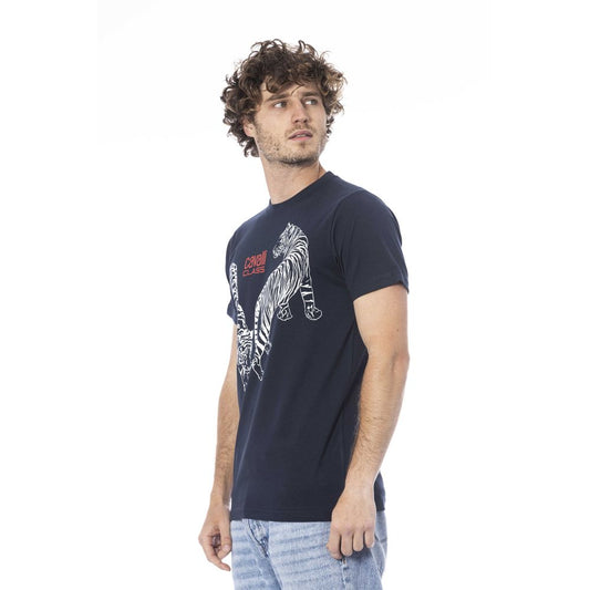 Cavalli Class Blue Cotton Men T-Shirt