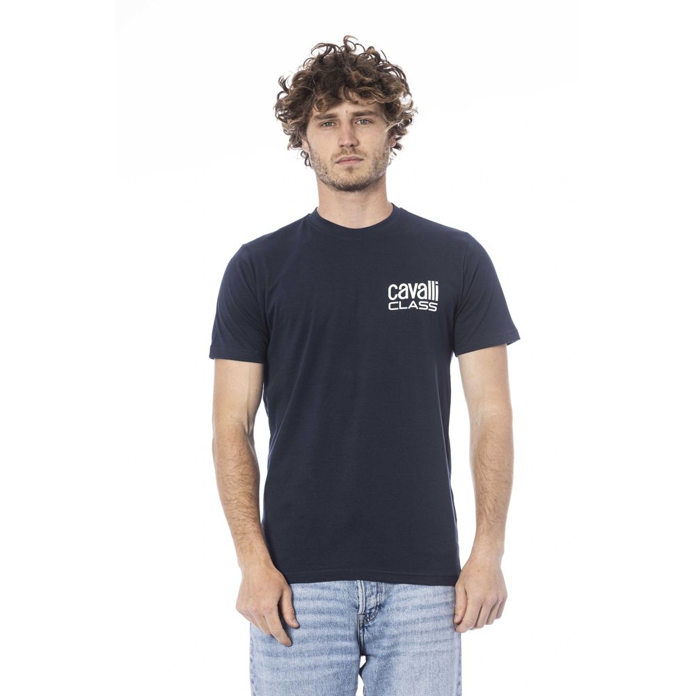 Cavalli Class Blue Cotton Men T-Shirt