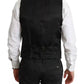 Dolce & Gabbana Black Wool Stretch Waistcoat Formal Dress Vest