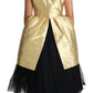 Dolce & Gabbana Gold Polyester Sleeveless A-line Tulle Dress