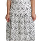 Dolce & Gabbana White Cutout Design Polyester A-line Midi Dress