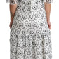 Dolce & Gabbana White Cutout Design Polyester A-line Midi Dress