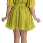 Dolce & Gabbana Yellow Shift A-line Silk Gown Dress