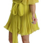 Dolce & Gabbana Yellow Shift A-line Silk Gown Dress