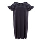 Lardini Elegant Black Viscose Dress