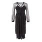 Lardini Elegant Black Nylon Dress