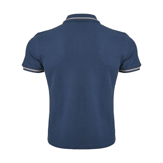 Corneliani Elegant Blue Italian Cotton Polo Shirt