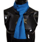 Dolce & Gabbana Royal Blue Scarf Neck Wrap Shawl Silk Scarf