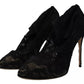 Dolce & Gabbana Black Stretch Socks Taormina Lace Boots Shoes